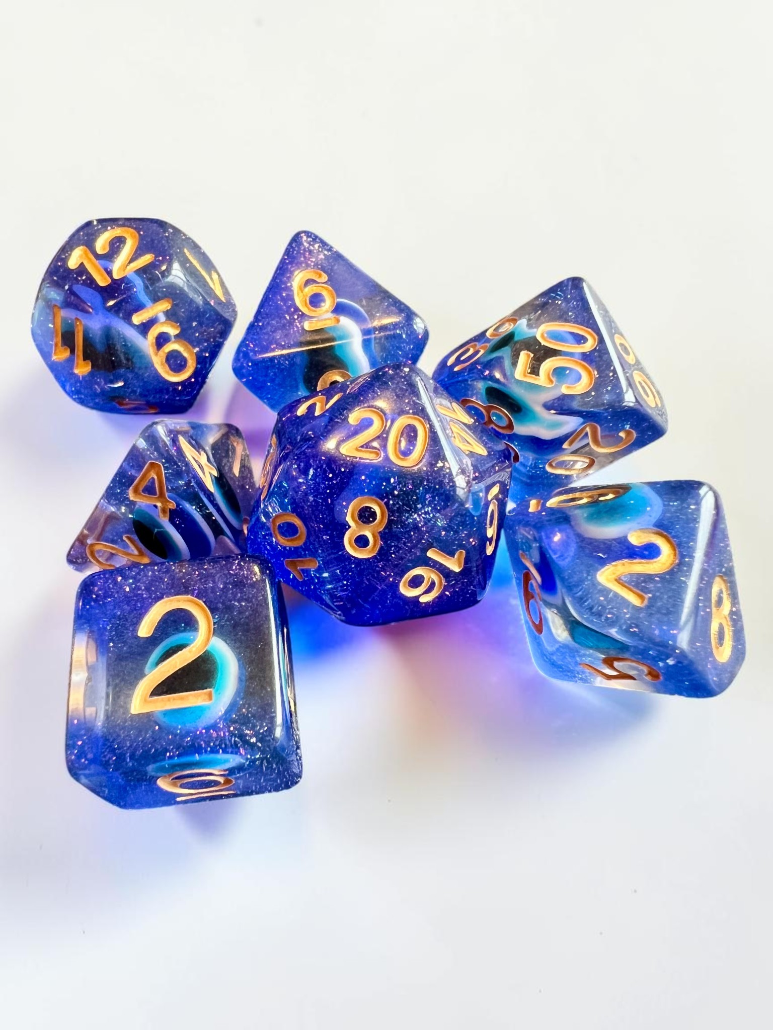 Midnight Hit Resin Set dice set — $18.00
